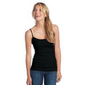 District  Junior 1x1 Rib Spaghetti Strap Tank Top